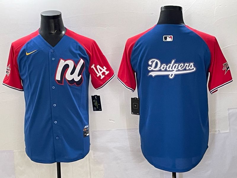 Men Los Angeles Dodgers Blank Blue All star 2025 Nike MLB Jersey style 010